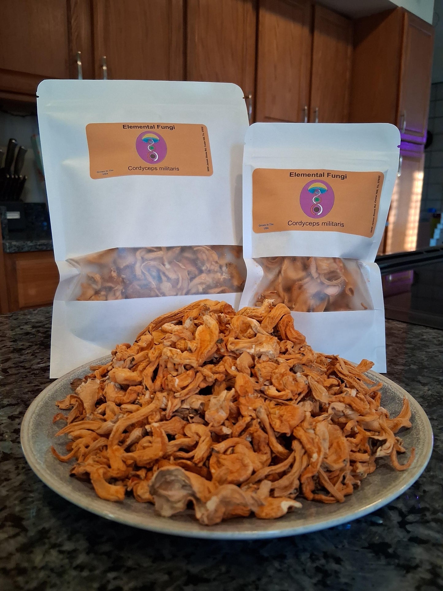 2 oz Dried Cordyceps Militaris Mushrooms